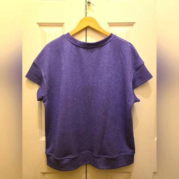 Double Take Full Size Round Neck Short Sleeve and Shorts SET-size Large- NWOT💜 - Picture 4 of 6